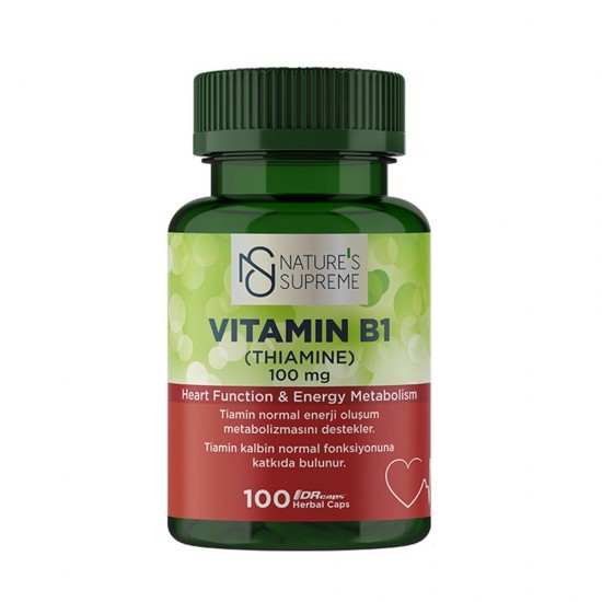 Nature's Supreme Vitamin B1 (Thiamine) 100 Capsules