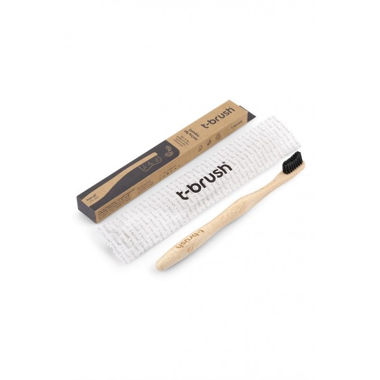 T-Brush Bamboo Toothbrush - Dark Grey