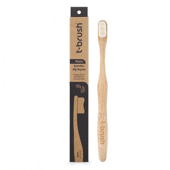 T-Brush Nano Bamboo Toothbrush - White Color