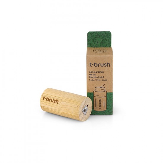 T-Brush Bamboo Case Mint Flavored Dental Floss