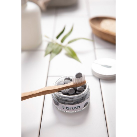 T-Brush Activated Charcoal Toothpaste Tablet - Fluoride-free