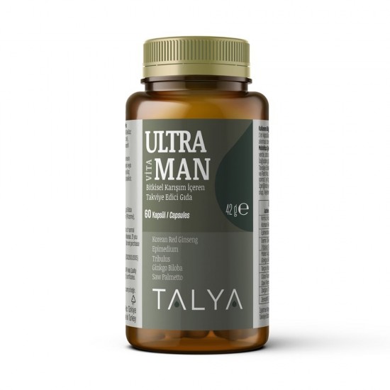 Talya Bitkisel ULTRA VitaMAN Herbal Blend Dietary Supplement 60 Capsules