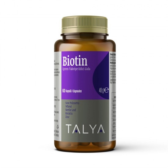 Talya Bitkisel Dietary Supplement Containing Biotin 60 Capsules