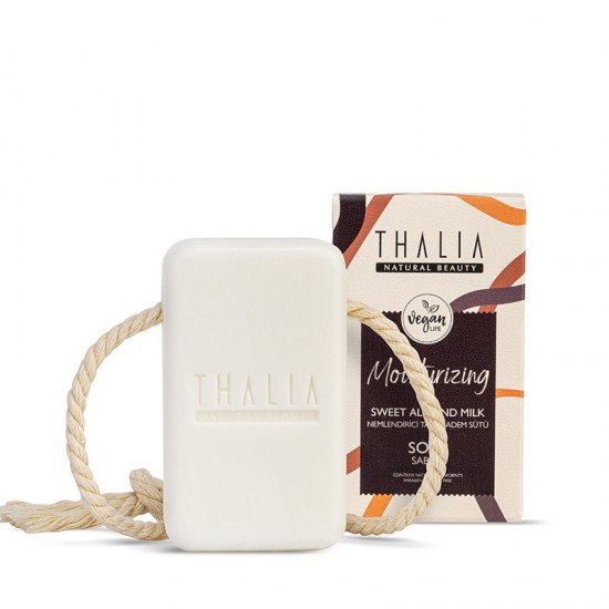 Thalia Sweet Almond & Milk Extract Natural Soap with Rope 140 gr