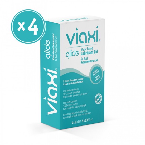 Viaxi Glide Lubricating Gel Unflavored 5x5 ml x 4