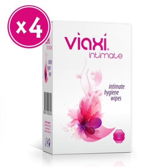 Viaxi Intimate Hygiene Wipes 10-Pack x 4