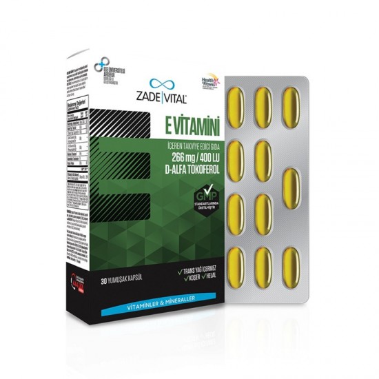 Zade Vital Vitamin E 400 IU 30 Capsules