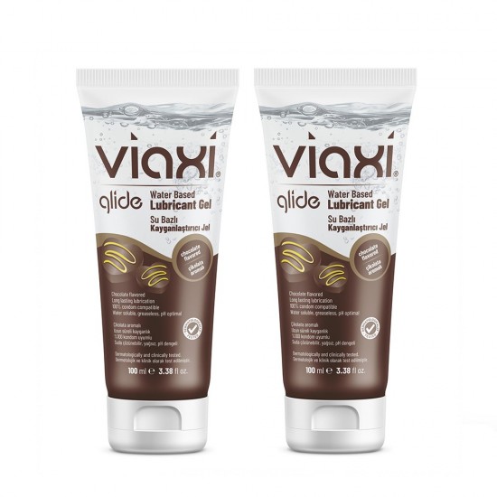 Viaxi Glide Chocolate Flavored Lubricating Gel 100 ml (2 Pack)