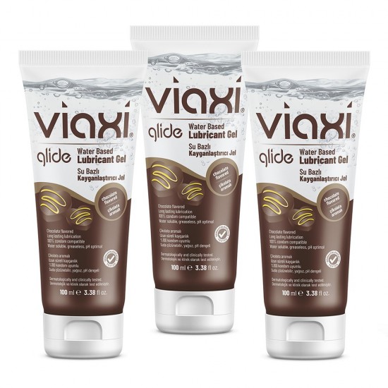 Viaxi Glide Chocolate Flavored Lubricating Gel 100 ml (3 Pack)