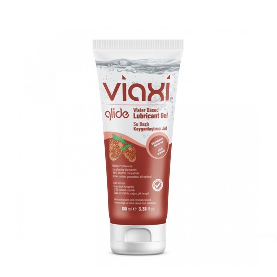 Viaxi Glide Strawberry Flavored Lubricant Gel 100 ml